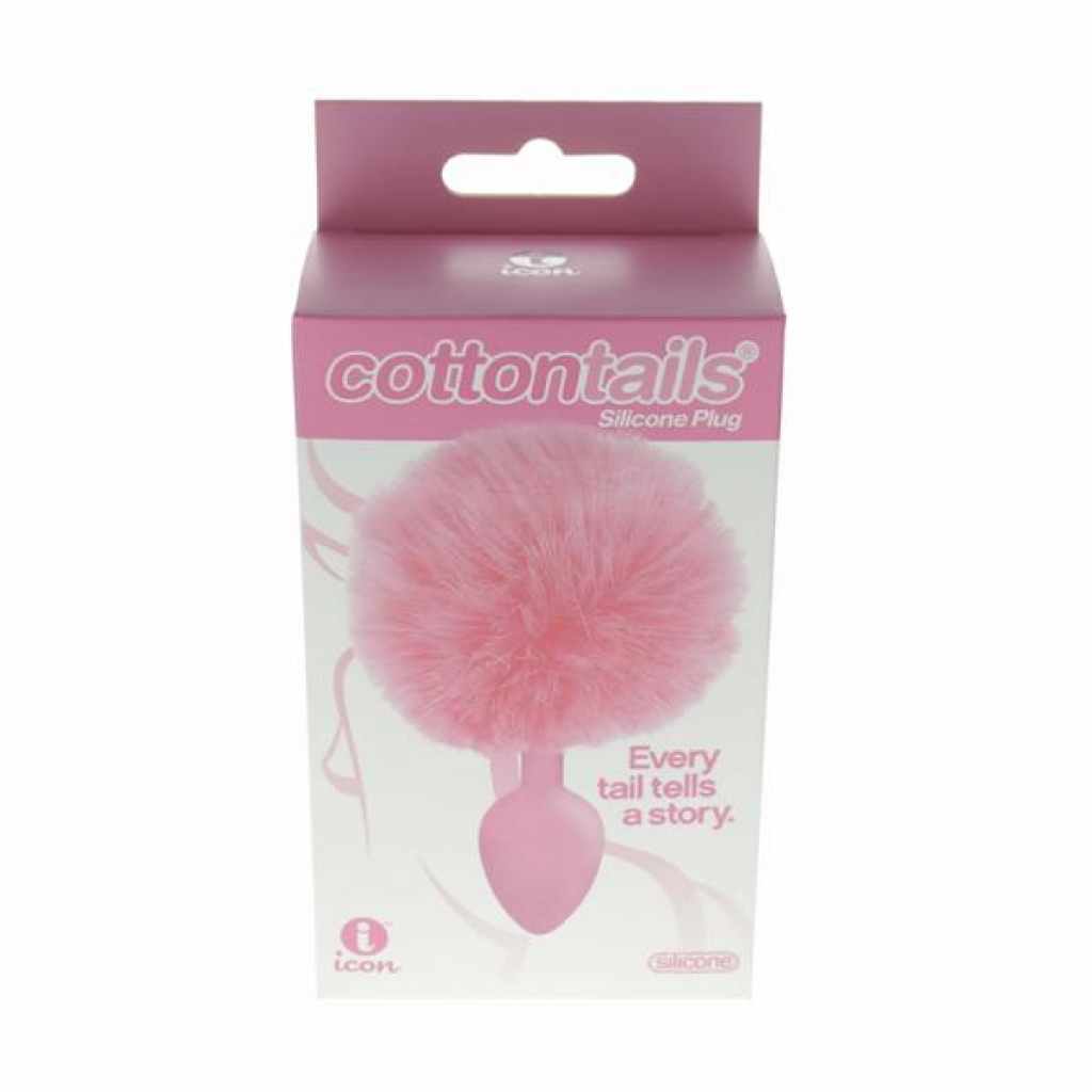 Cottontails Silicone Bunny Tail Butt Plug in Pink