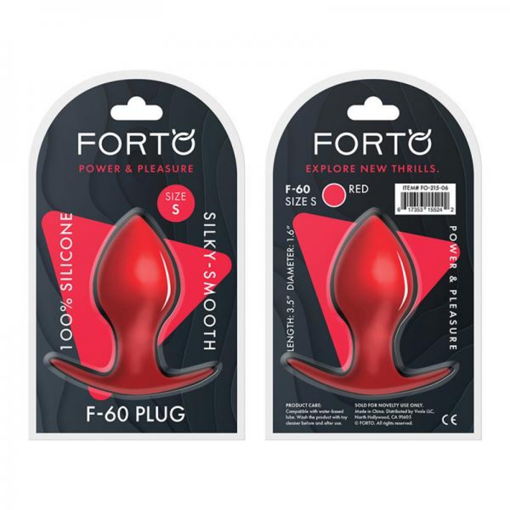 Forto F-60: Spade Shaped Anal Plug in Red