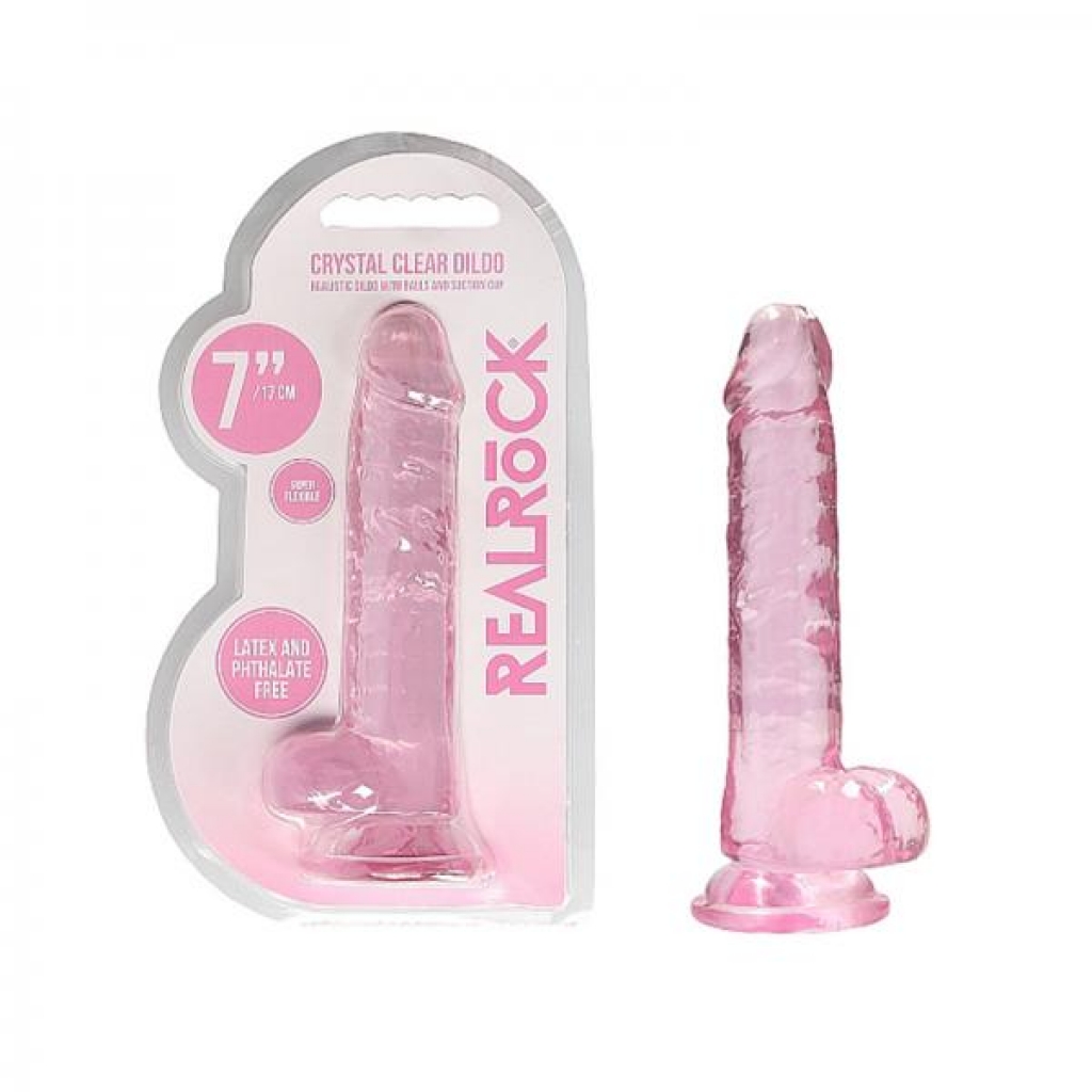 Realrock Realistic Dildo With Balls - Pink