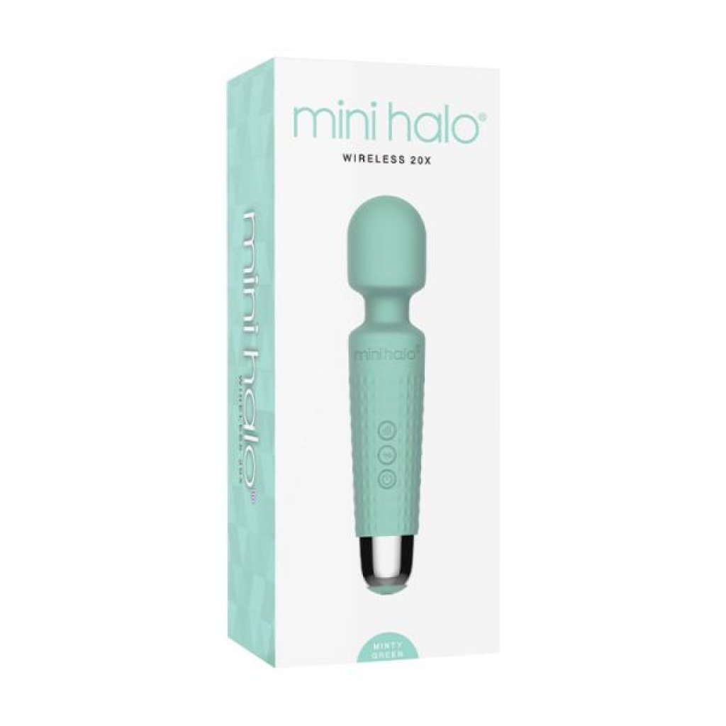 Mini Halo Wireless Wand 20x Silicone Minty Green - Palm Size Massagers