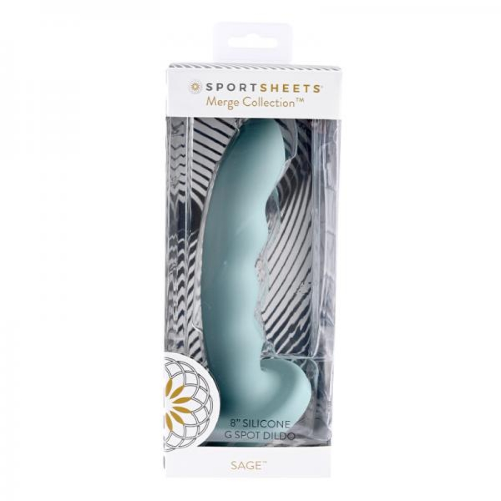 Merge Sage 8-Inch Suction Cup G-Spot Dildo - Green