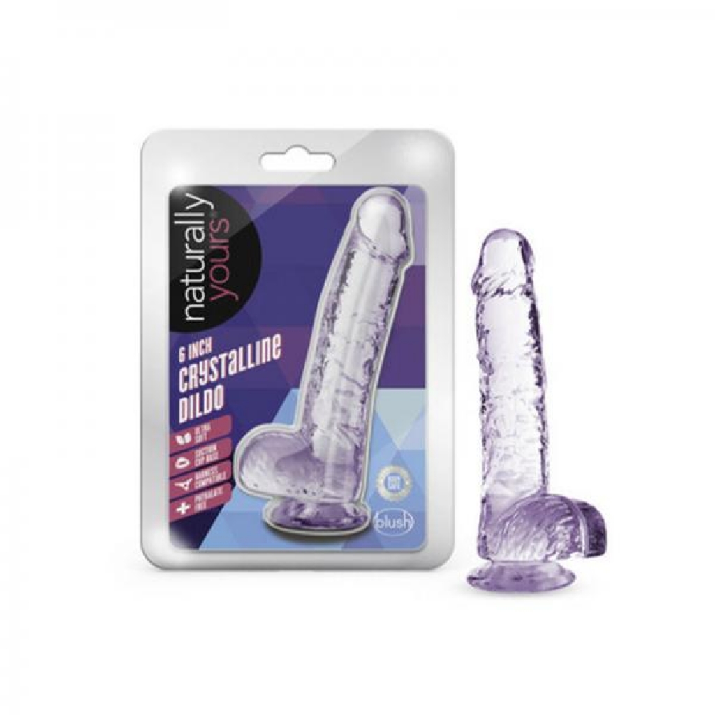 Naturally Yours 6-Inch Crystalline Dildo - Amethyst