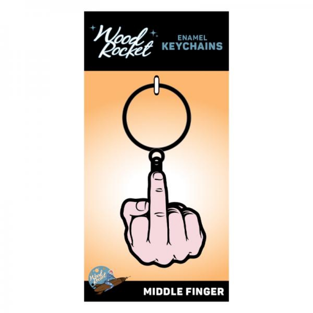 Middle Finger Keychain - Humorous Novelty Accessory