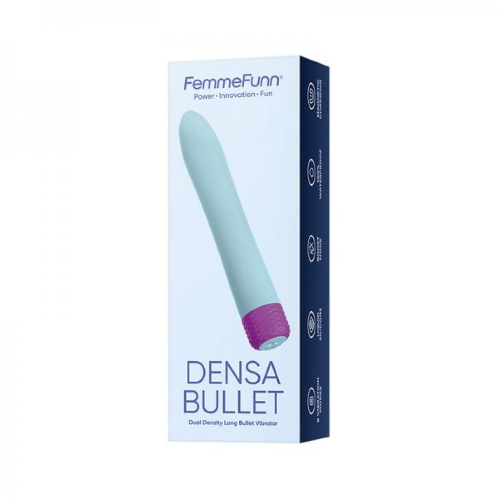 Femmefunn Densa Dual-density Long Bullet Silicone Light Blue