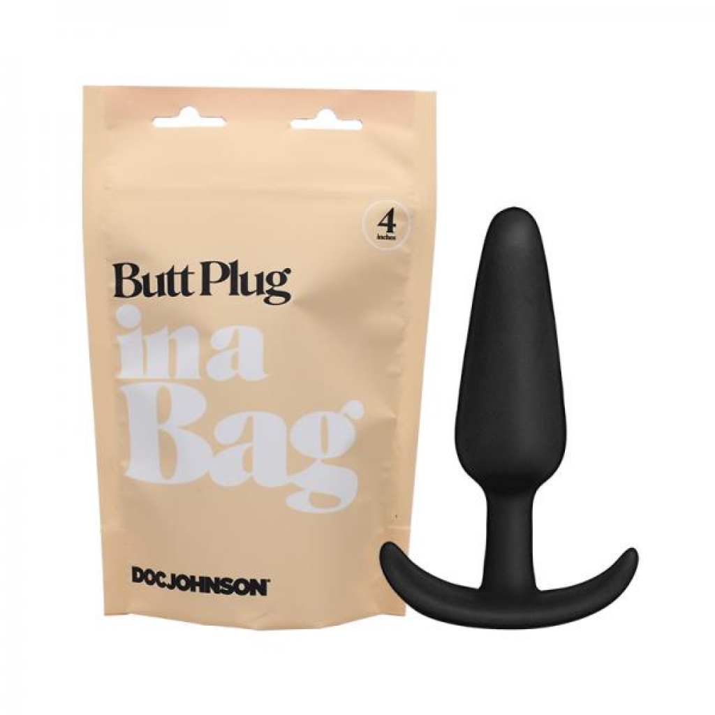 In A Bag Butt Plug 4in - Black