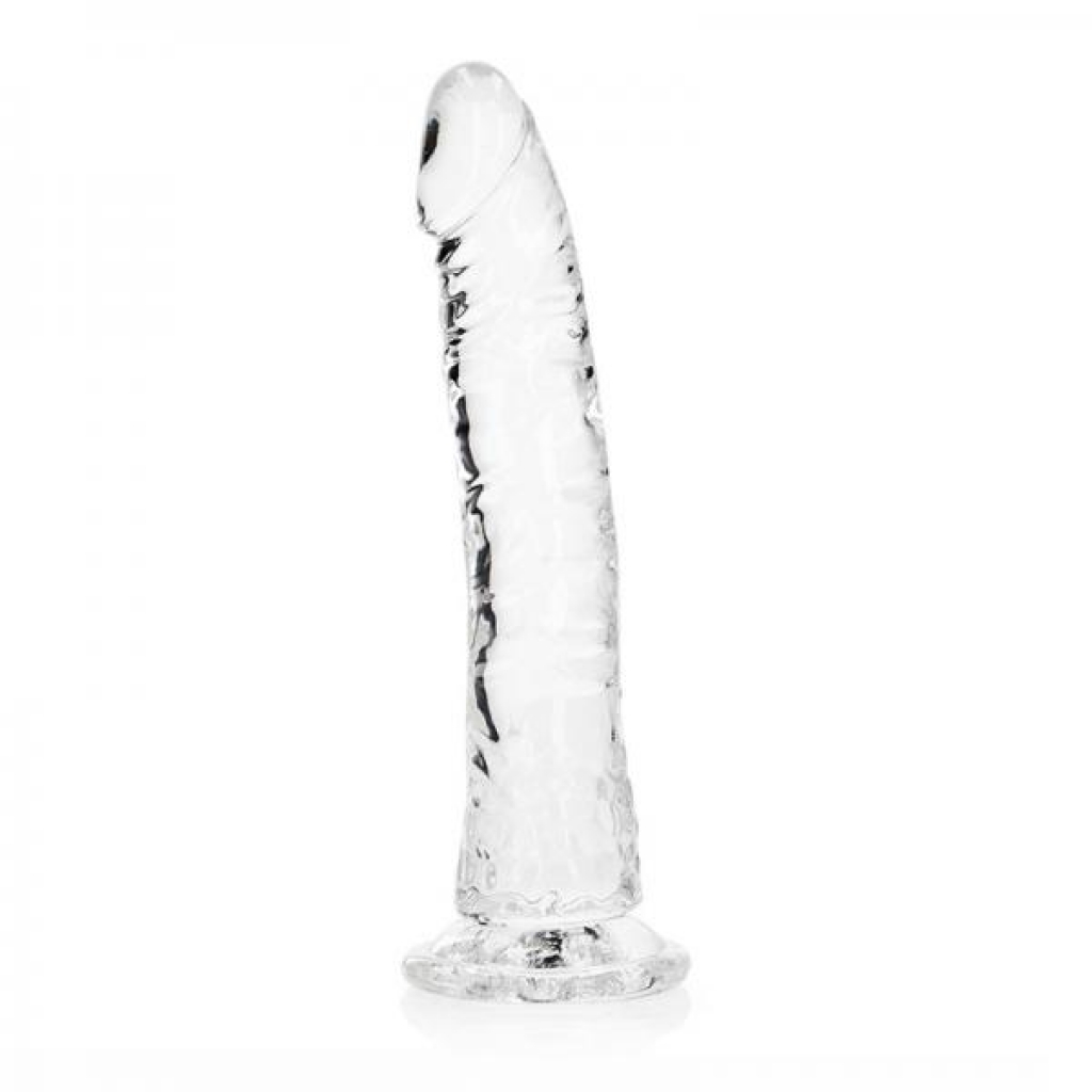 Realrock Crystal Clear Slim Dildo - 8 inches