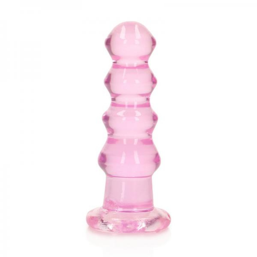 Realrock Crystal Clear Curvy 5.5 In. Dildo/Plug Pink