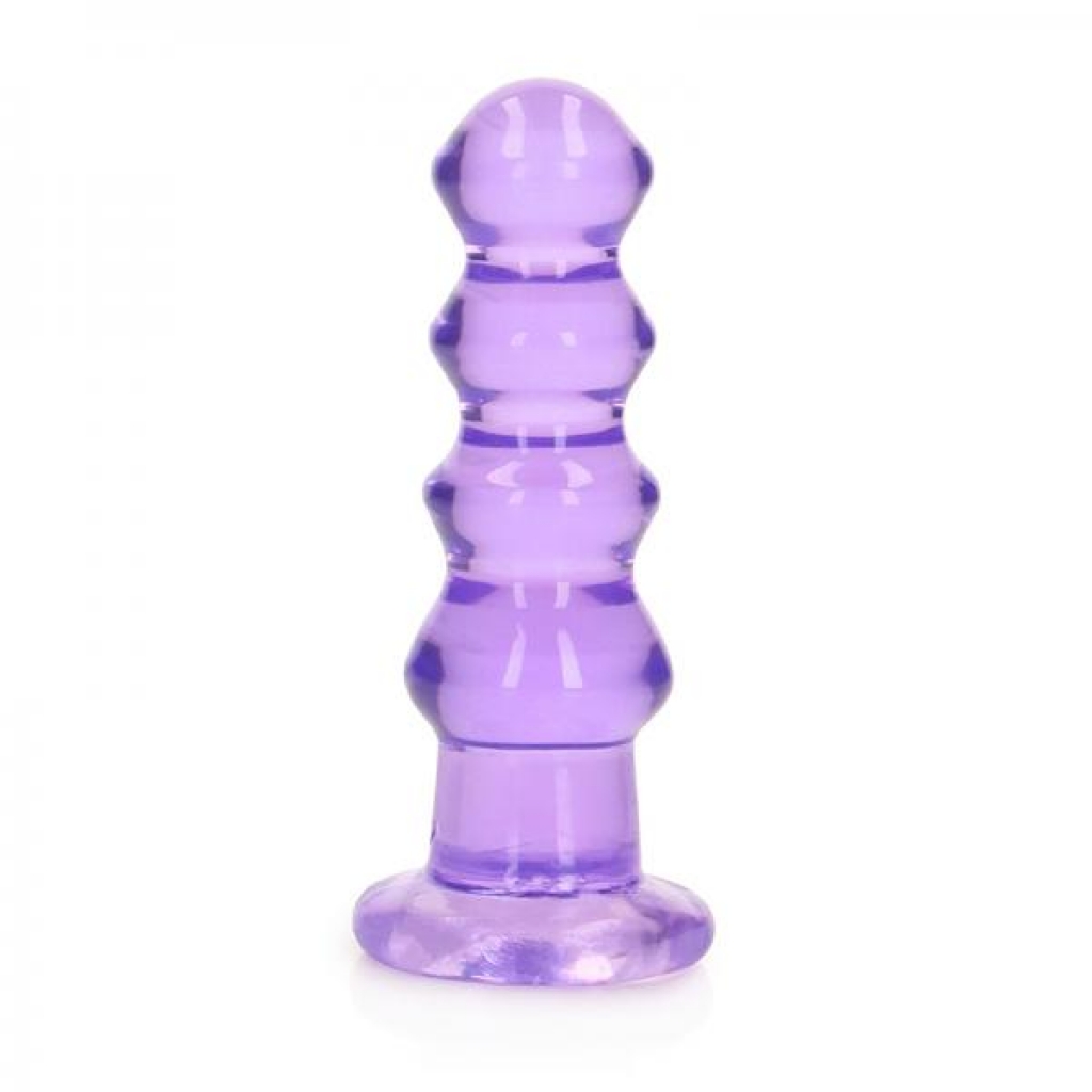 Crystal Clear Curvy Dildo/Plug - 5.5 Inch Purple