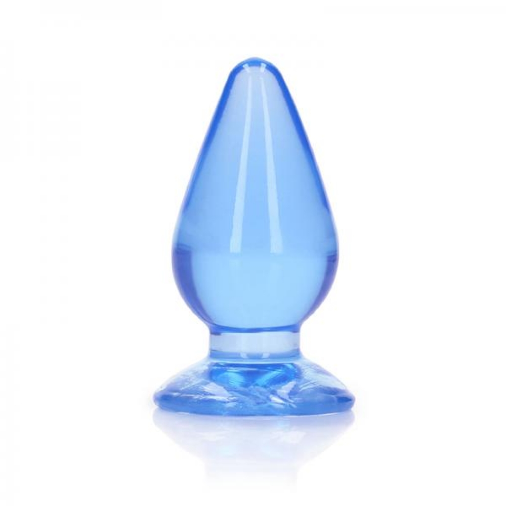 Realrock Crystal Clear 3.5 In. Anal Plug - Blue