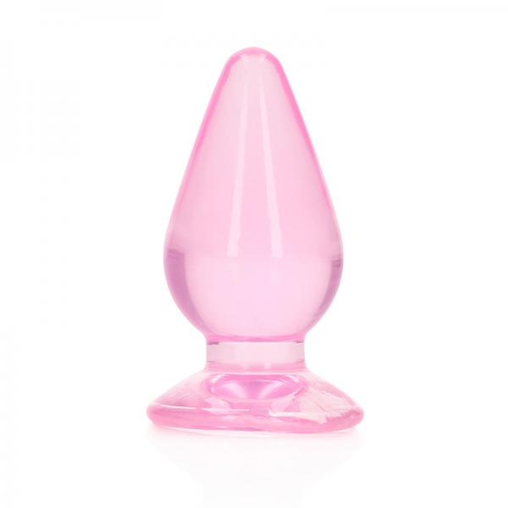 Realrock Crystal Clear 4.5 In. Anal Plug – Pink