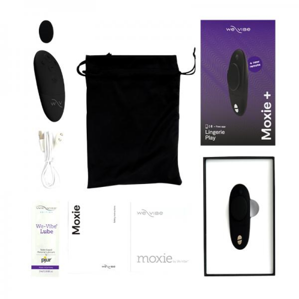 We-Vibe Moxie+ Remote-Controlled Wearable Clitoral Vibrator - Black