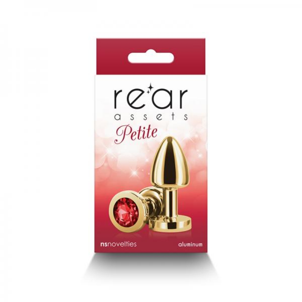 Petite Metal Anal Plug - Gold/Red