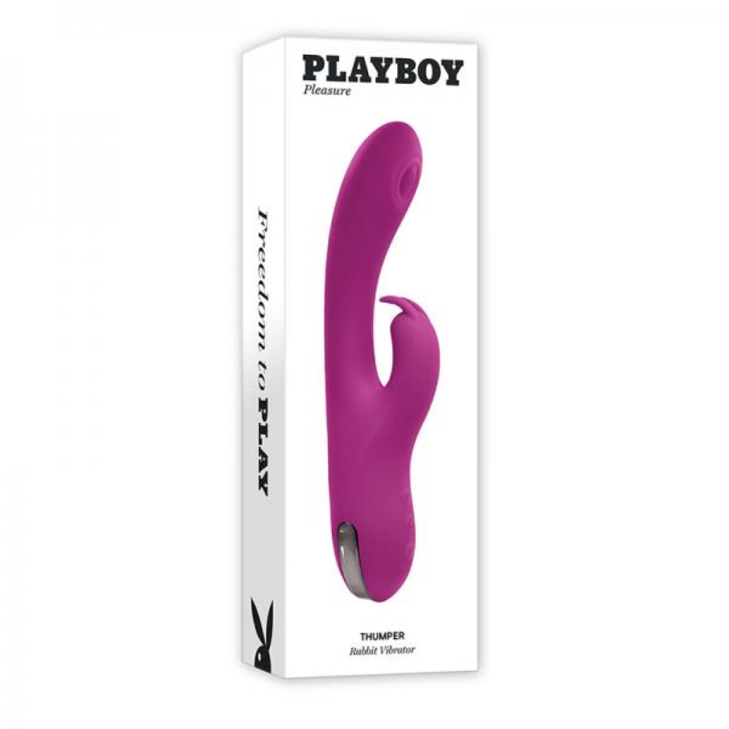 Playboy Thumper Rechargeable Tapping Silicone Dual Stimulation Vibrator - Wild Star