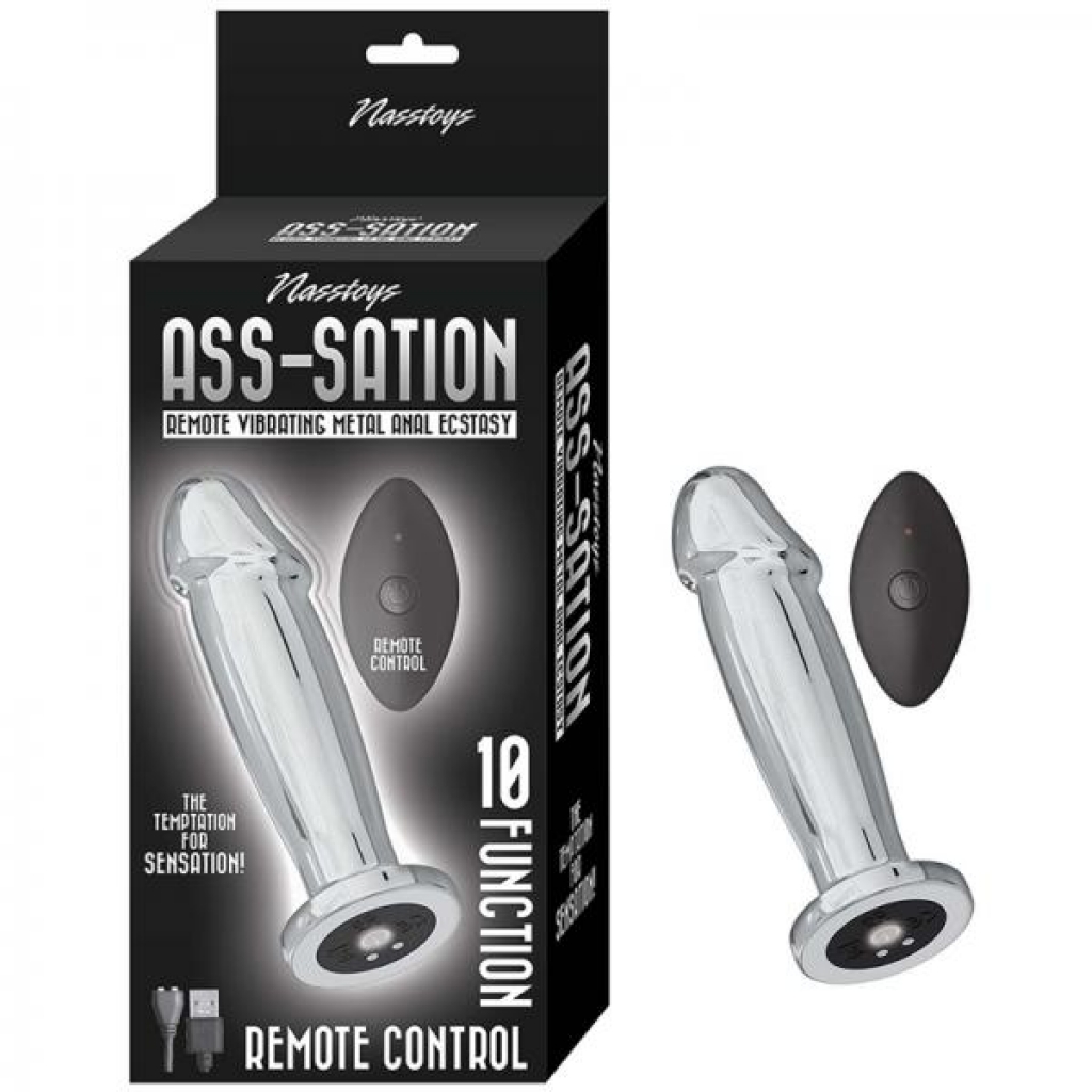 Nasstoys Ass-sation Remote Vibrating Metal Anal Ecstasy Silver