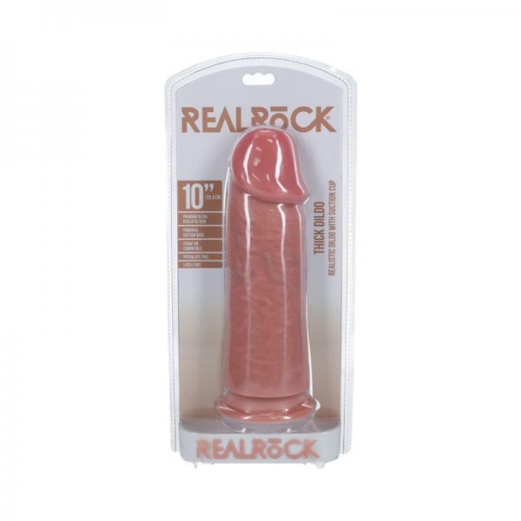 Realrock Extra Thick 10 In. Dildo - Beige