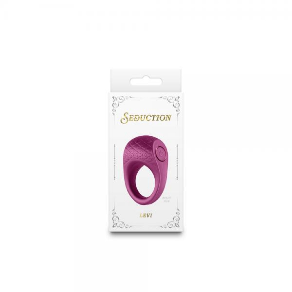 Seduction Levi Metallic Burgundy Cock Ring - Ultimate Intimacy