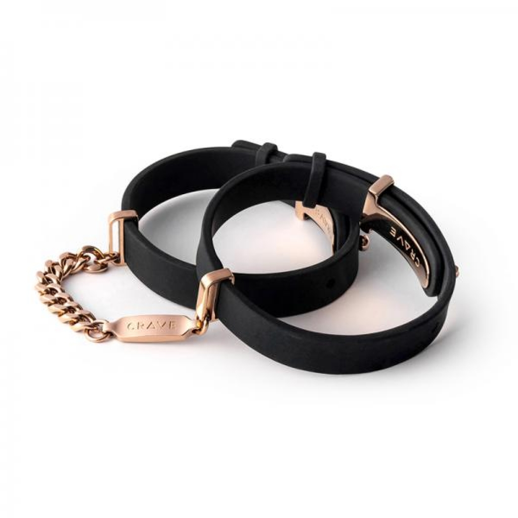 Crave ID Cuffs - Black/Rose Gold