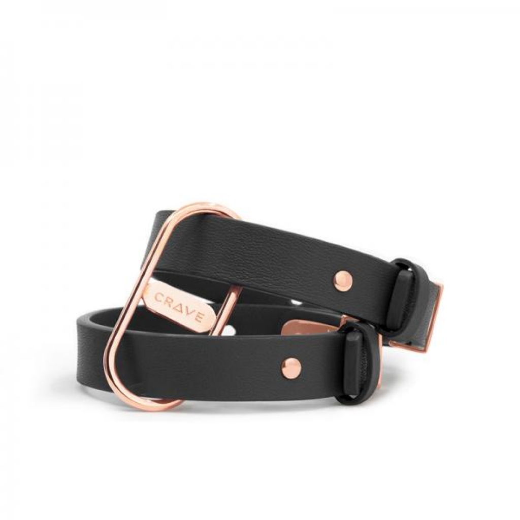 Crave Icon Cuffs Black/rose Gold - Handcuffs