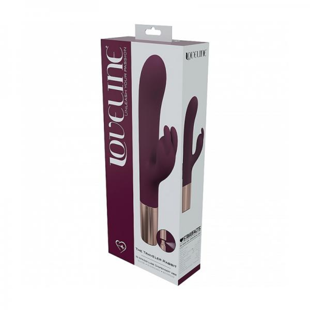 Whisper Quiet Rechargeable Burgundy Rabbit Vibrator