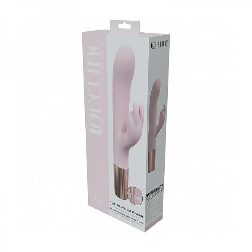 Loveline Traveler Rechargeable Rabbit Vibrator - Splashproof Pink