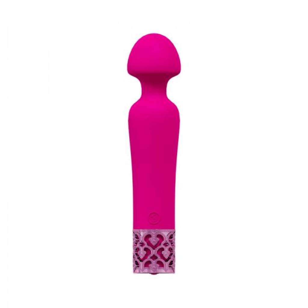 Royal Gems Scepter Silicone Rechargeable Vibrator Pink