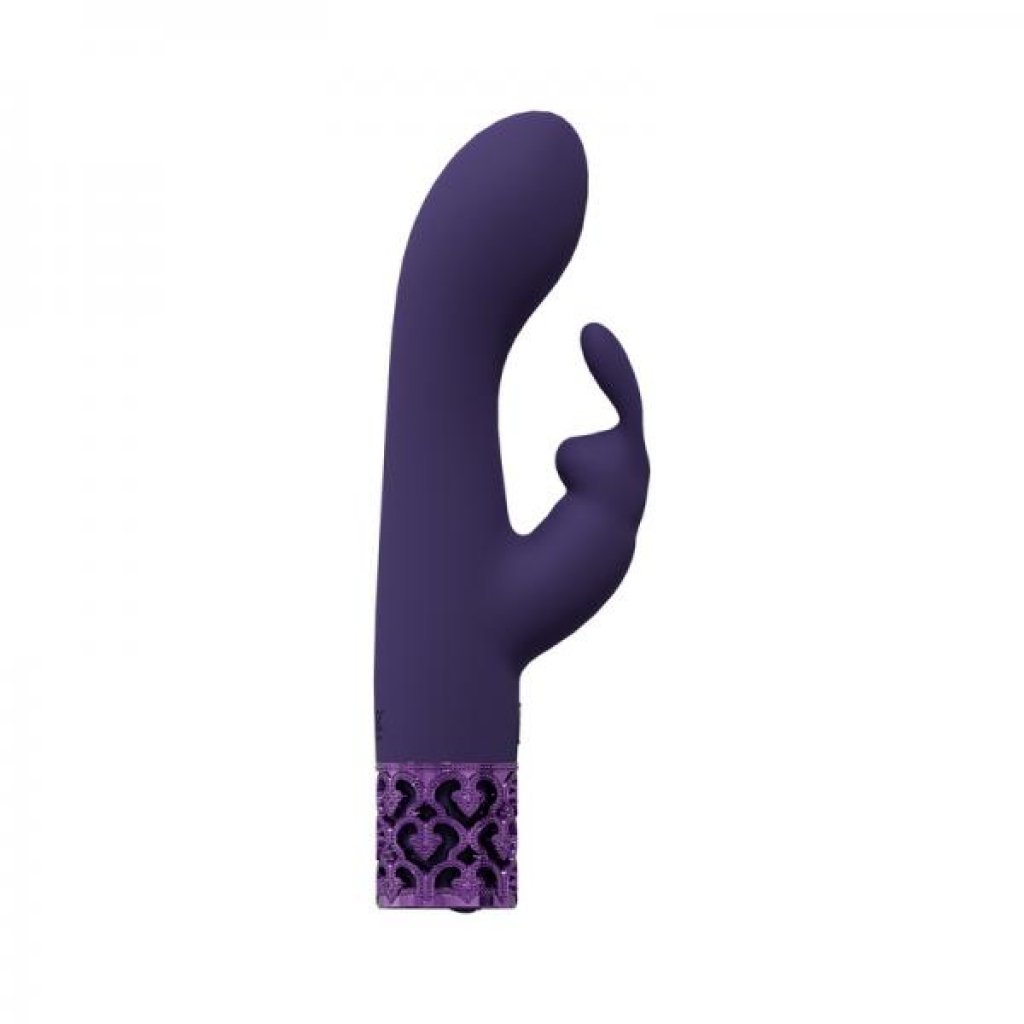 Royal Gems Royal Rabbit Silicone Rechargeable Vibrator - Purple