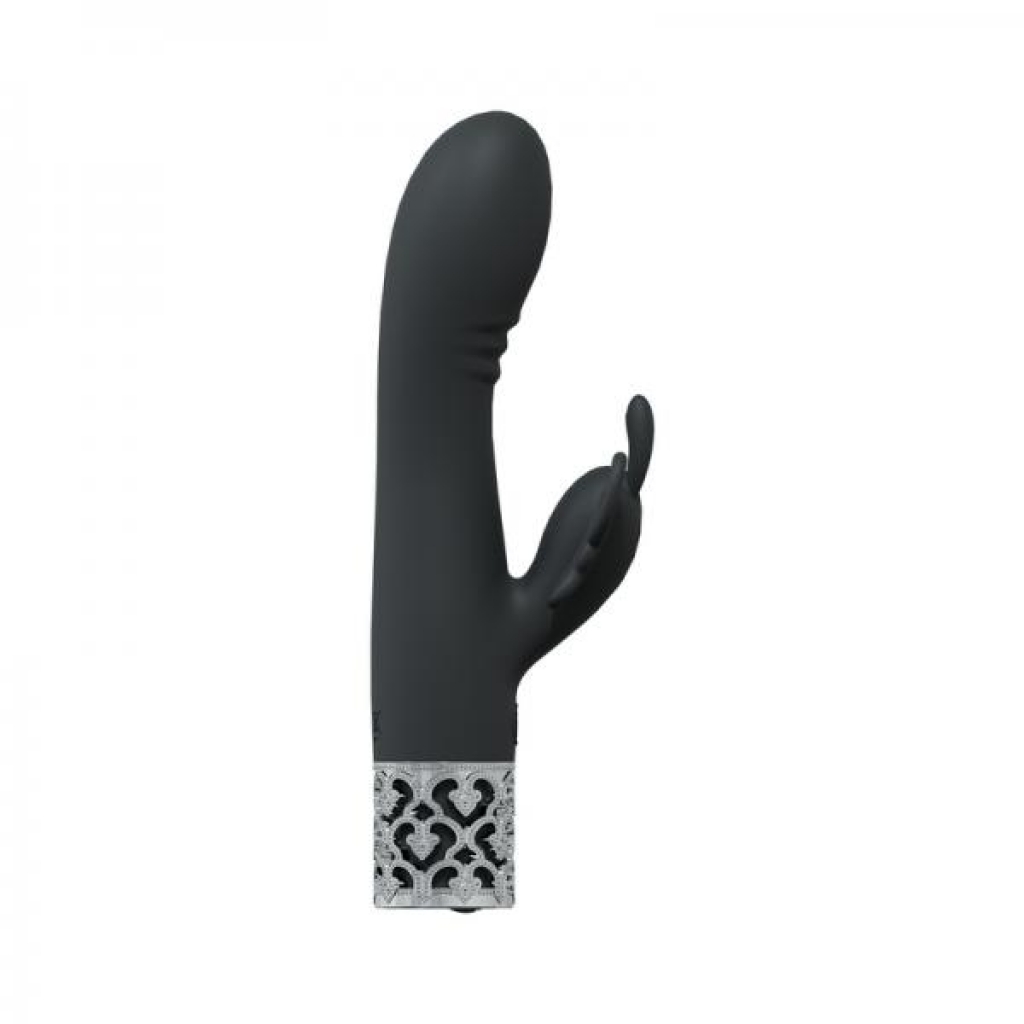 Royal Gems Monarch Silicone Rechargeable Vibrator - Black