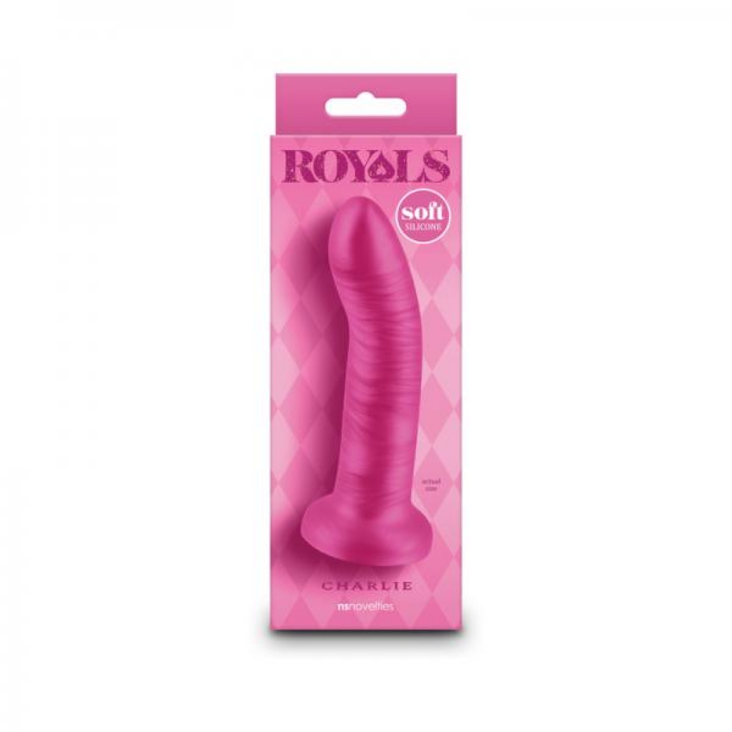 Royals Charlie 5-Inch Metallic Curved Dildo - Pink