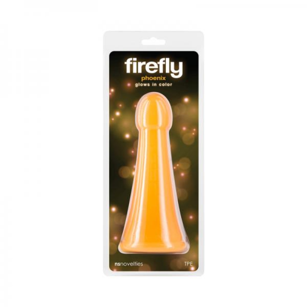 Firefly Phoenix Glow-in-the-Dark Dildo - Orange