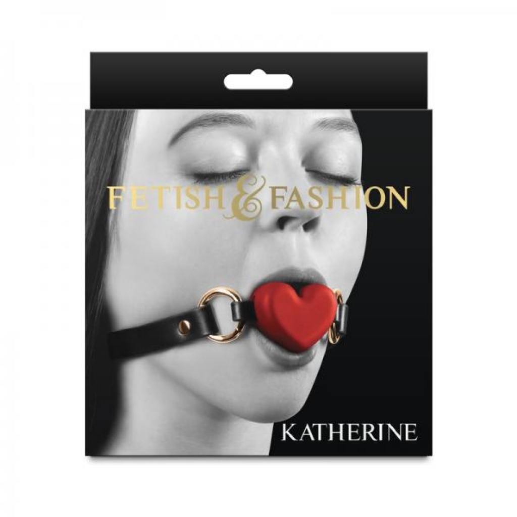 Fetish & Fashion Katherine Heart Gag Red - Ball Gags