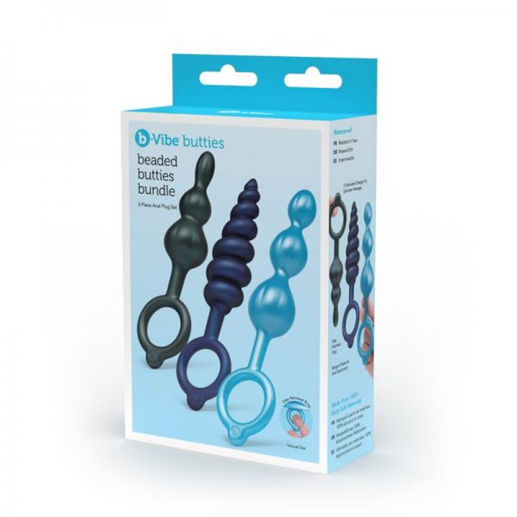 B-vibe Beaded Butties Bundle - 3-Piece Anal Plug Set