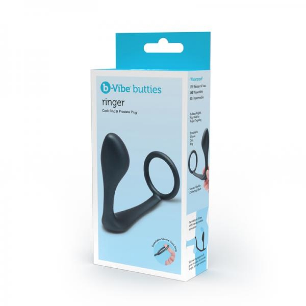 B-vibe Butties Ringer C-ring & Prostate Plug - Stimulating Penis Rings