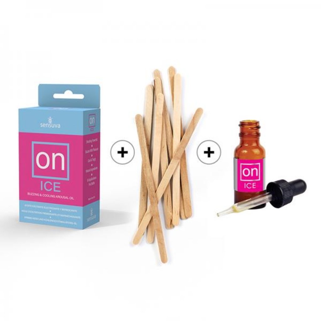 Sensuva On Ice Arousal Oil 5ml Medium Box 12 Piece + Tester/sticks Refill Kit - Sensual Massage Oils & Lotions