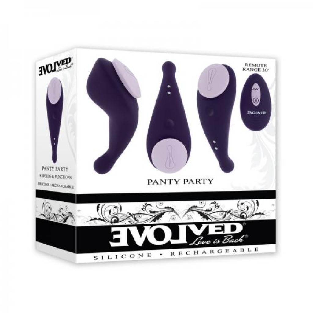 Evolved Panty Party Remote-Controlled Vibe - Purple