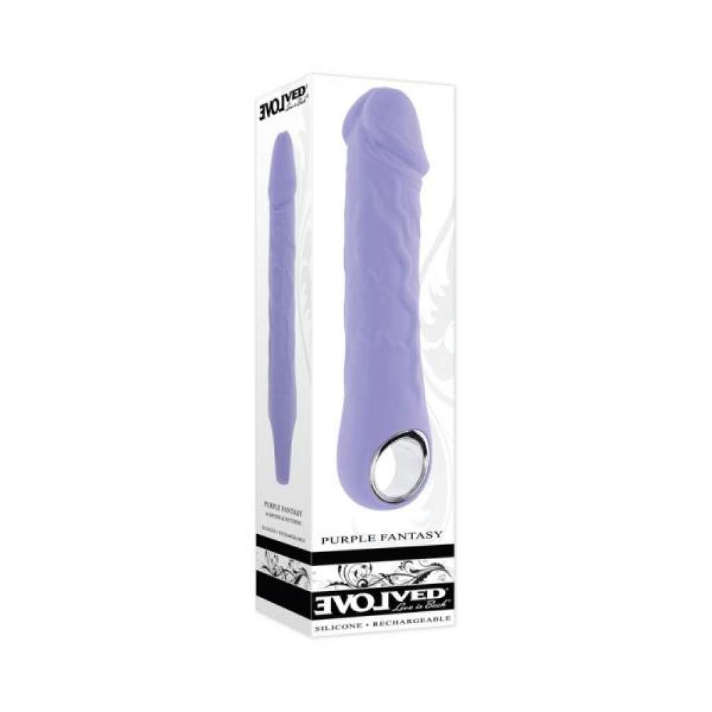 Evolved Purple Fantasy Rechargeable Vibrator - Silicone