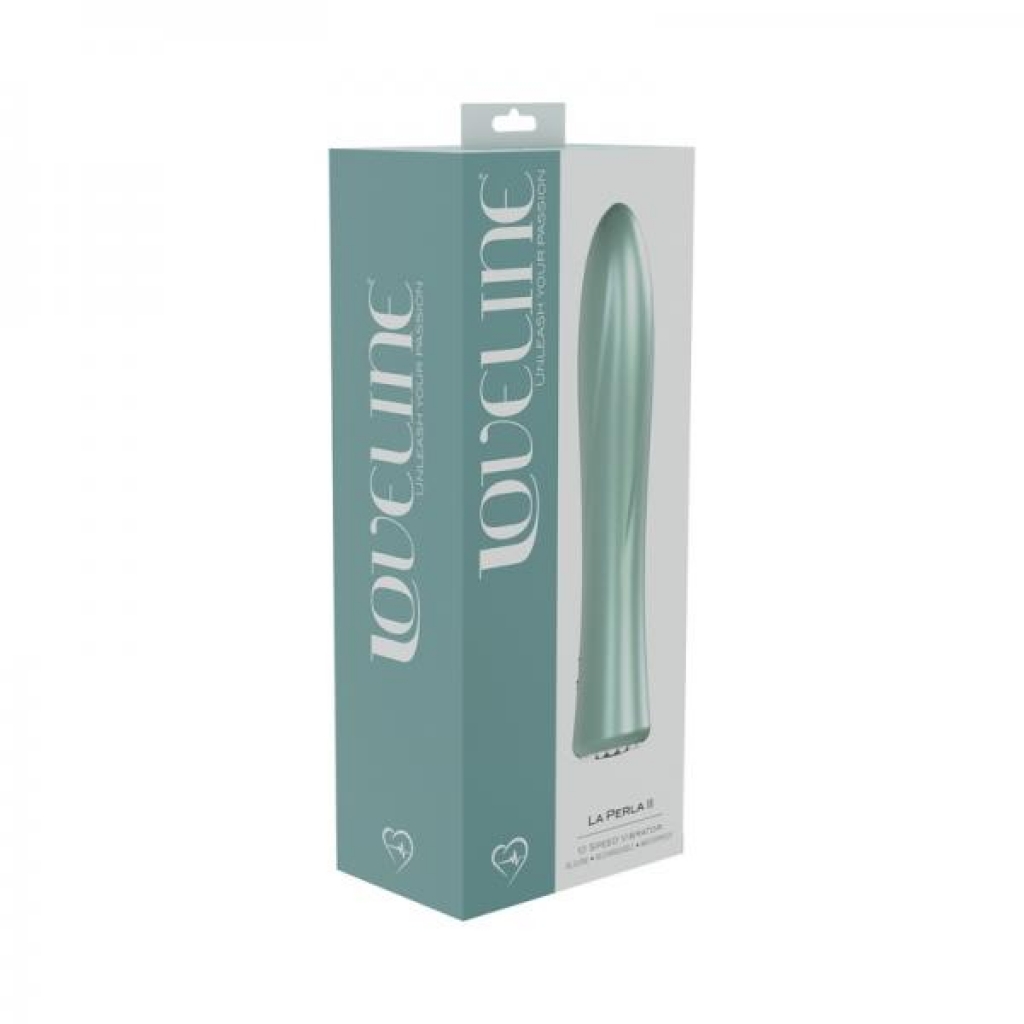 Loveline La Perla II Rechargeable Silicone Vibrator - Green