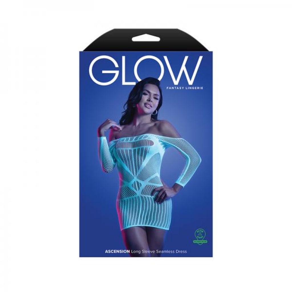 Fantasy Lingerie Glow Ascension Glow-in-the-dark Seamless Long Sleeve Dress O/s - Dresses