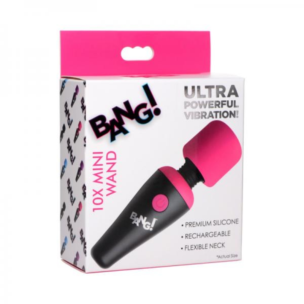 Compact Bang! 10x Vibrating Mini Silicone Wand - Pink