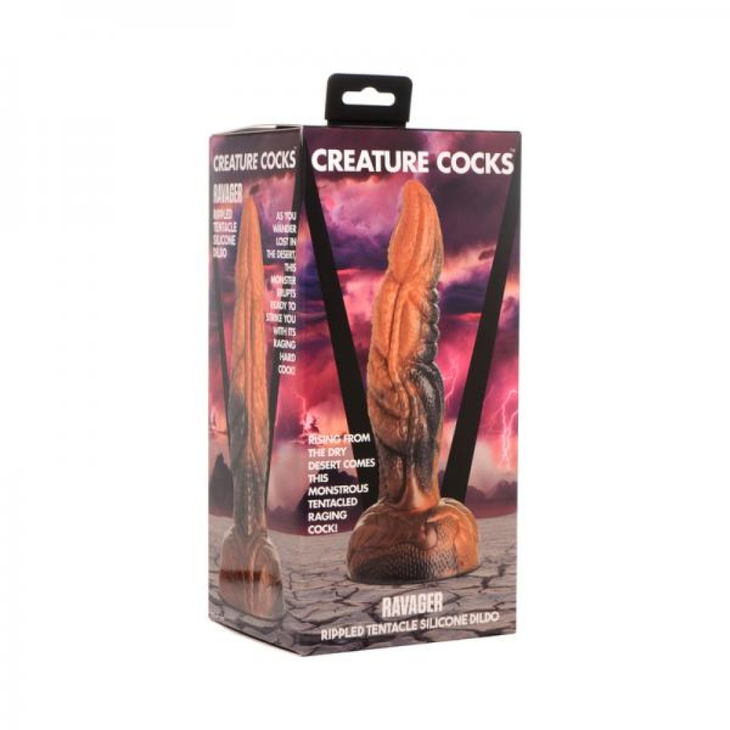 Creature Cocks Ravager Rippled Tentacle Silicone Dildo - Uniquely Sculpted Pleasure