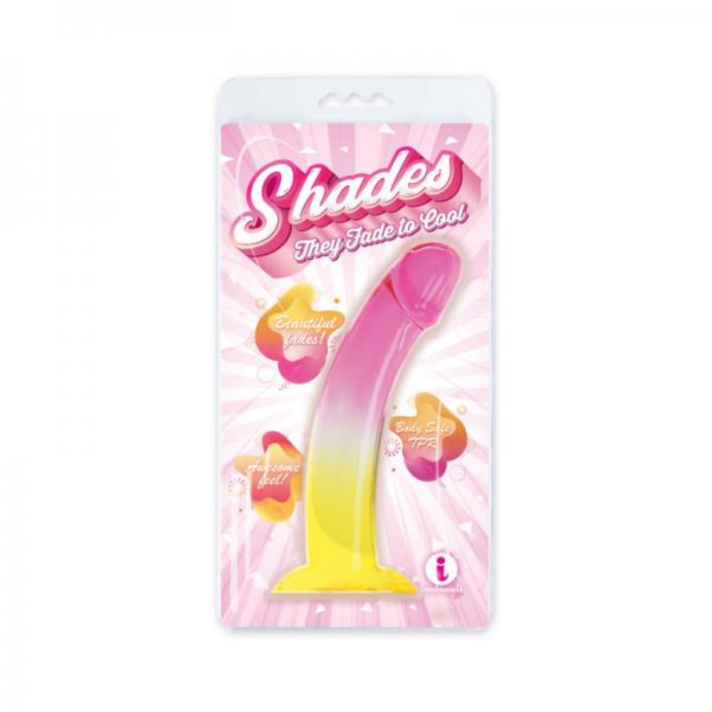 Shades Smoothie 8.25 Inch Dildo - Pink/Yellow