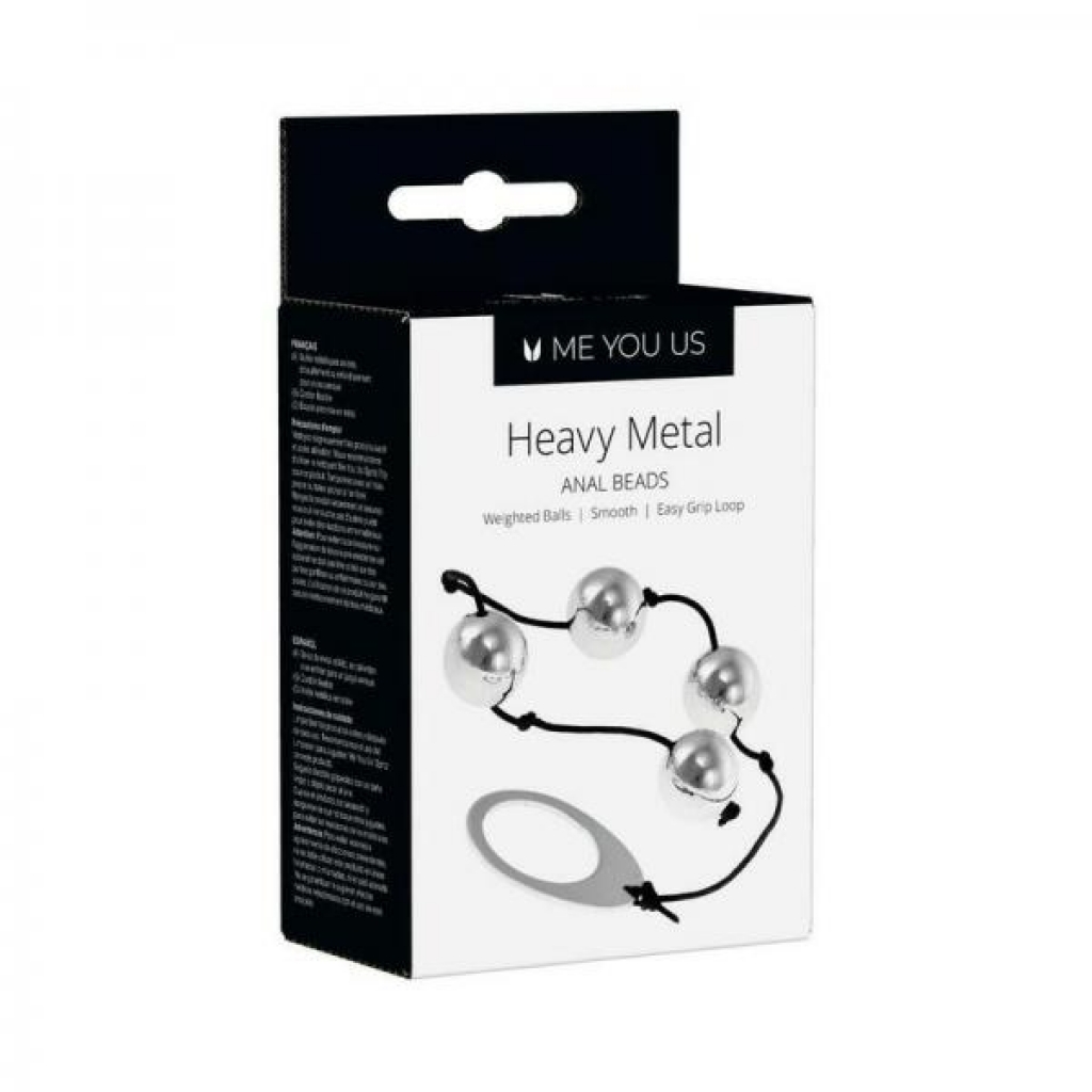 Me You Us Heavy Metal Anal Beads Silver - Anal Beads