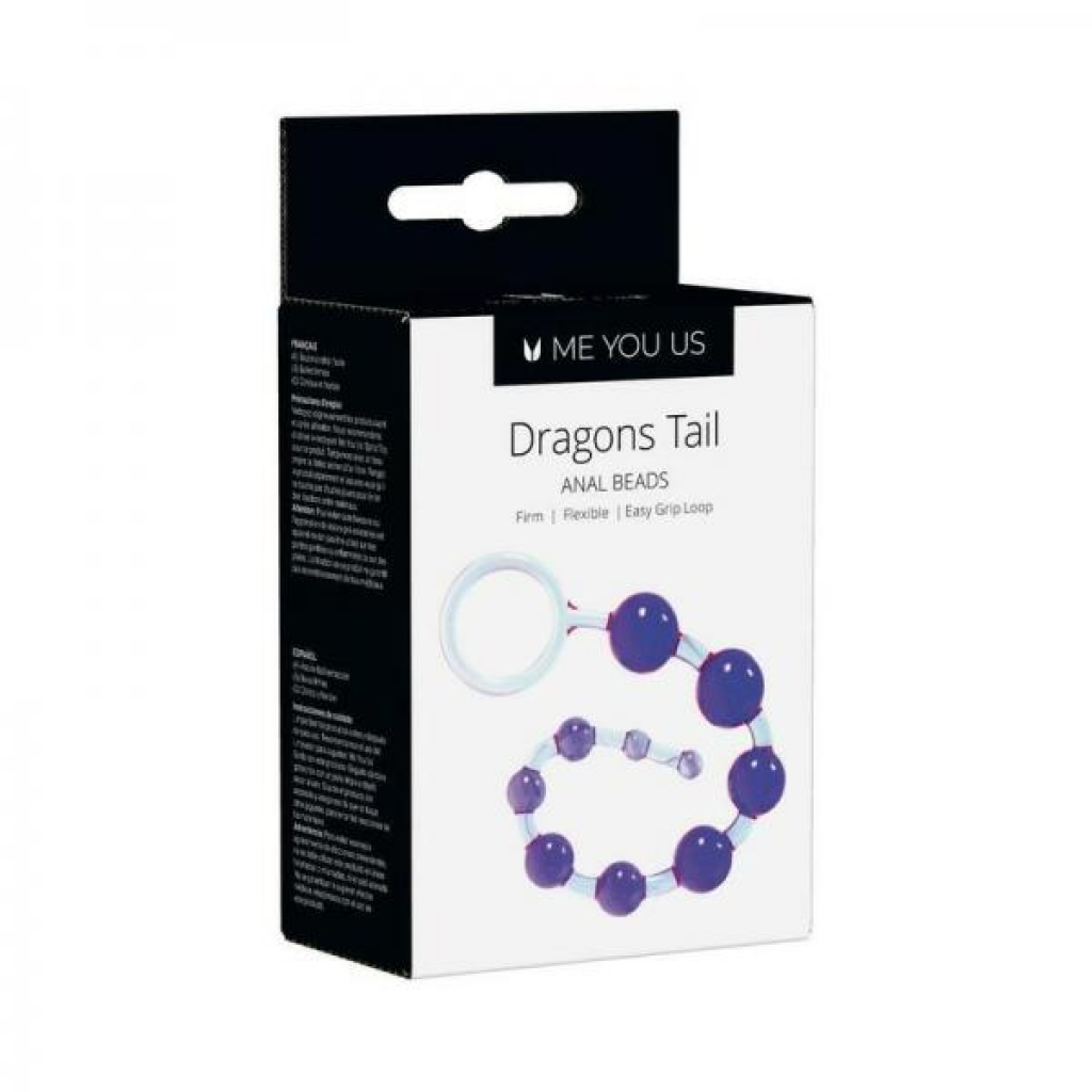 Me You Us Dragonz Tail Anal Beads Violet - Anal Beads