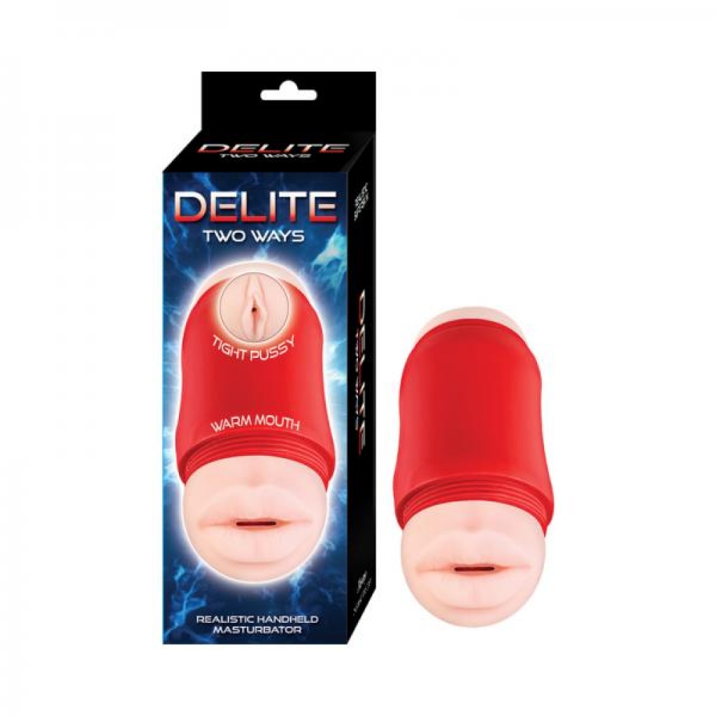 Delite Two Ways Mouth & Vagina Beige - Fleshlight