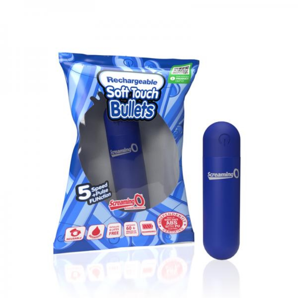 Screaming O Soft Touch Rechargeable Bullets - Blue