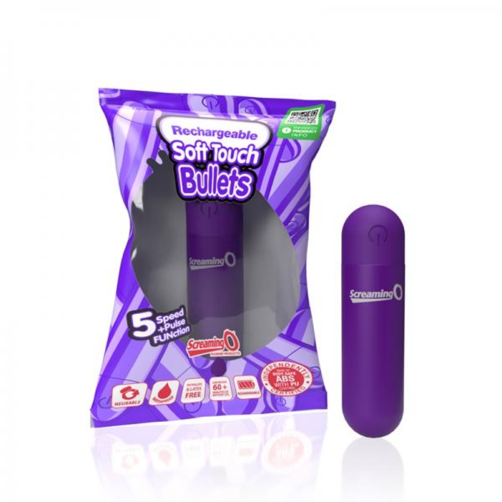 Screaming O Soft Touch Rechargeable Bullet Vibrator - Purple