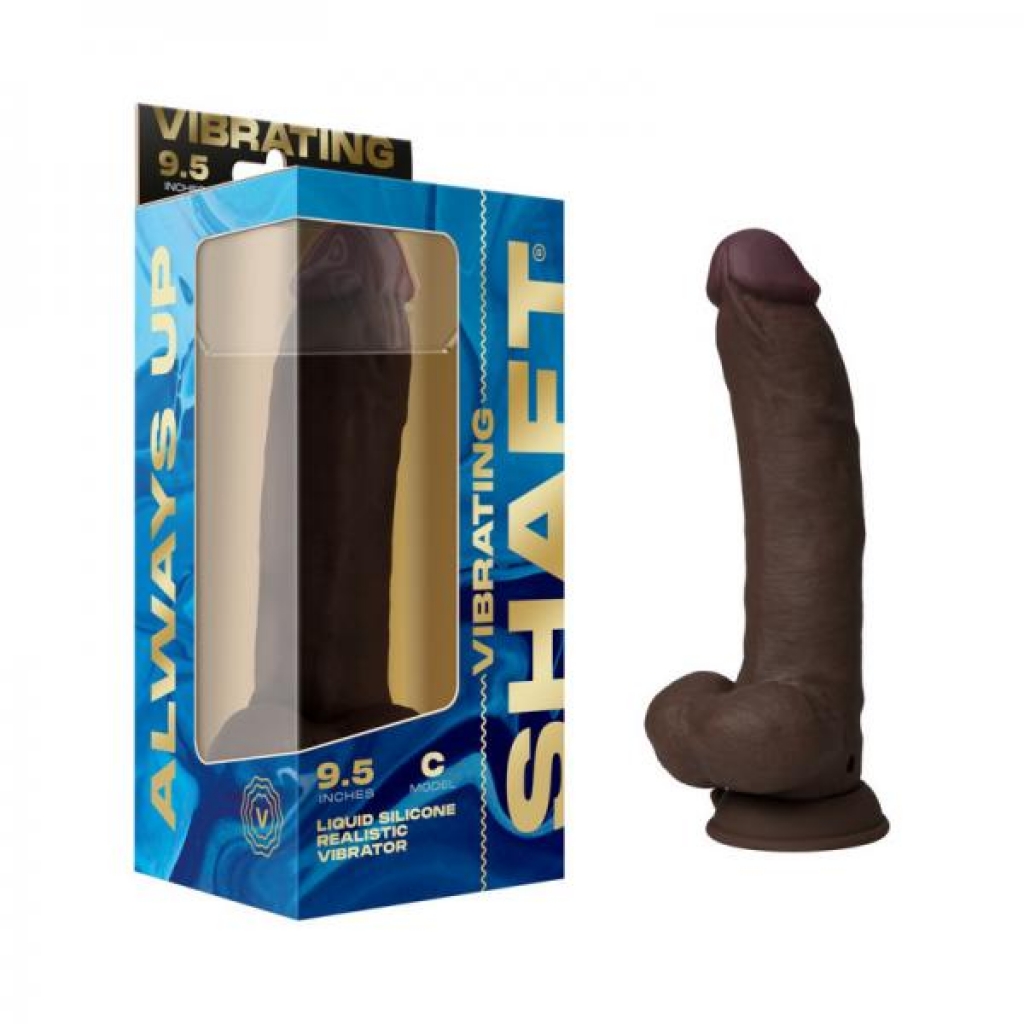 Shaft Vibrating Dildo Model C - Realistic Pleasure in Mahogany