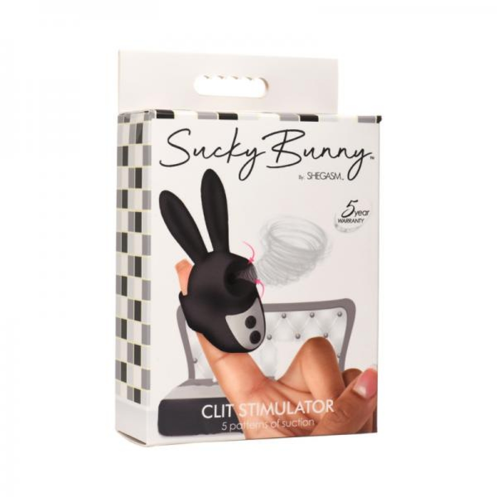 Shegasm Sucky Bunny Clit Stimulator - Black