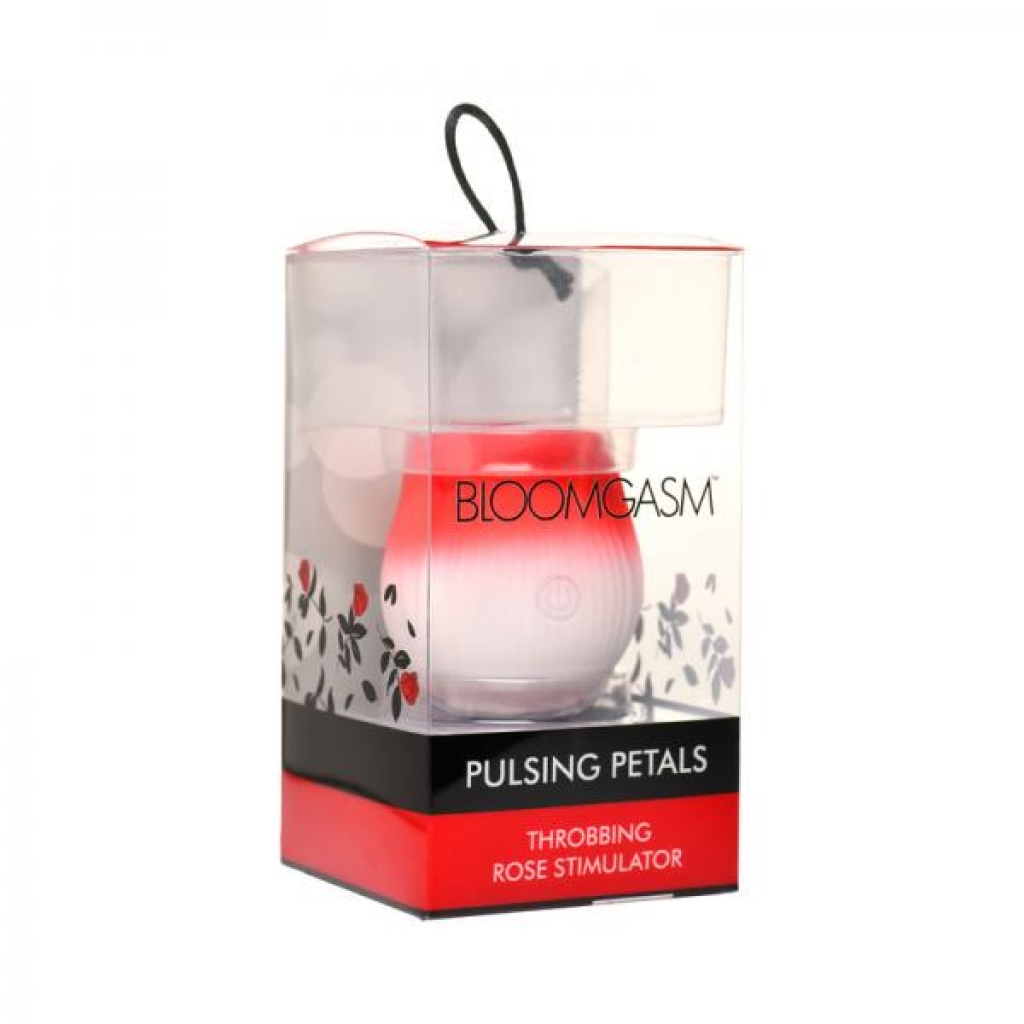 Bloomgasm Pulsing Petals Throbbing Rose Stimulator - Red