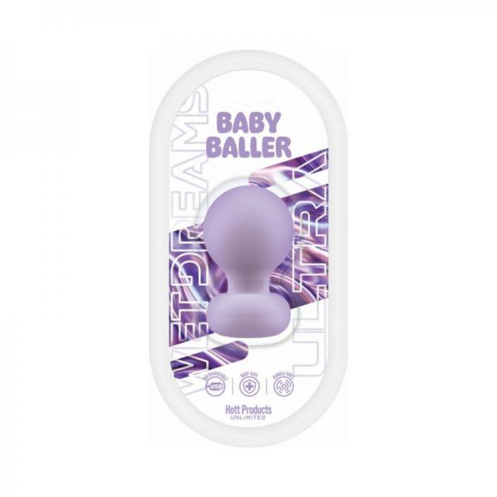 Wet Dreams Baby Baller Mini Massager - Multi-speed Silicone Lavender