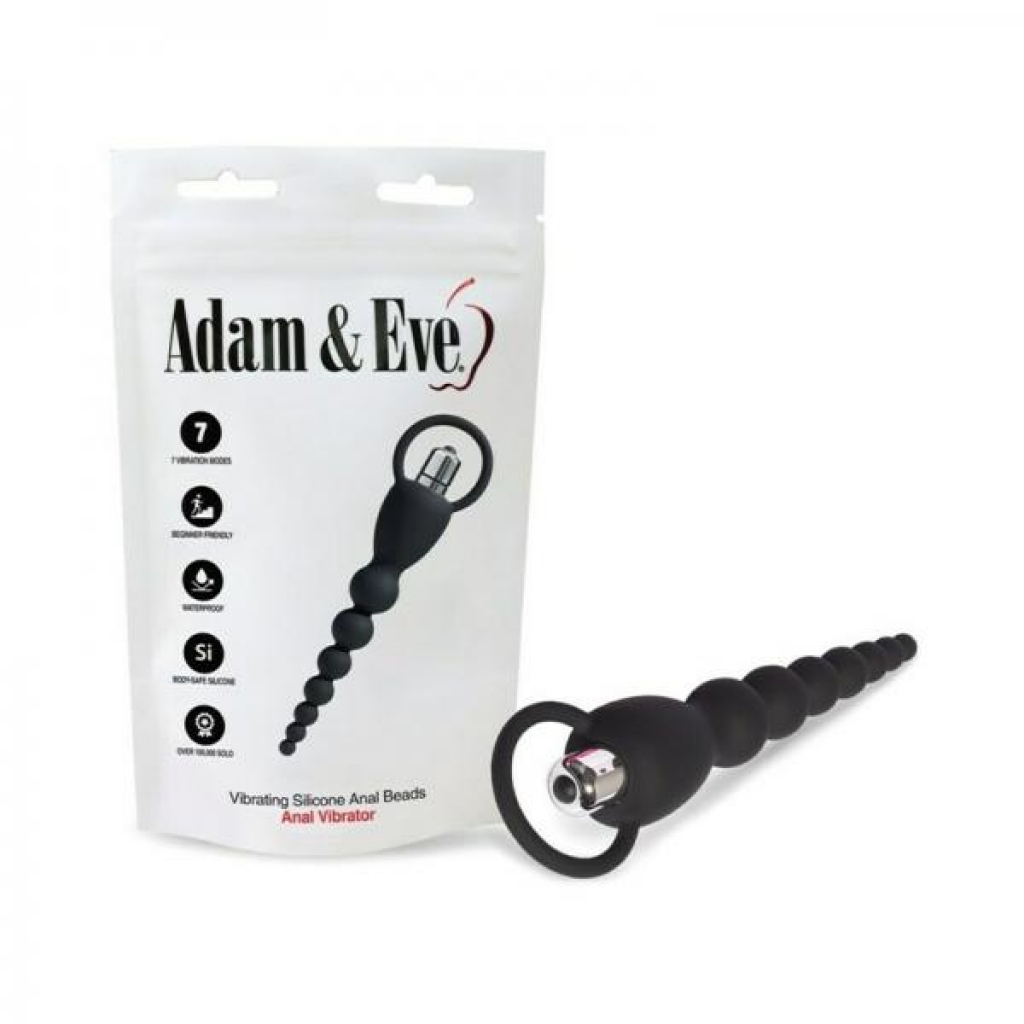 Adam & Eve Vibrating Silicone Anal Beads - Anal Beads